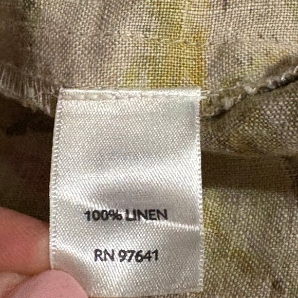 J.JILL Floral Crop Linen Pants Size Petite Small - Picture 10 of 11